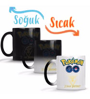 Pokemon Go Team İnstinct Sihirli Kupa Bardak Porselen