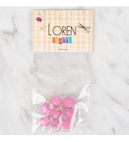 Crafts 8 Li Şeffaf Pembe Balık Düğme - 257