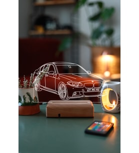 Bmw F10 16 Renk Kumandalı 3D Gece Lambası
