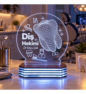 Diş Hekimine Özel Diş Tasarımlı Gece Lambası