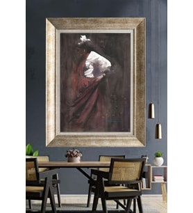 GÜMÜŞ ÇERÇEVELİ PASPARTULU TABLO C142