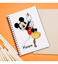 Mickey Mouse Tasarımlı Kişiye Özel Defter