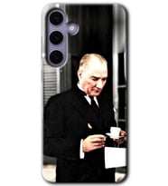 Galaxy S24 Kılıf HD Desen Baskılı Kılıf - Atatürk Türk Kahvesi