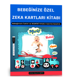 Bebeğinize Özel Zeka Kartları Kitabı (30 Kart ve Kapakta Bebeğinizin Resmi)