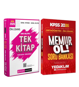 Pegem Önlisans Konu Anlatım ve Yediiklim Memur Ol Soru Bankası Seti 2 Kitap