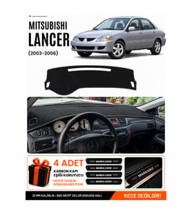 MITSUBISHI LANCER (2003-2006) Uyumlu Torpido Örtüsü Torpido Kılıfı - Siyah