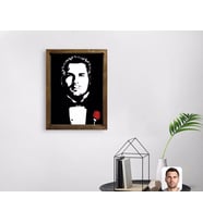 BK Gift Kişiye Özel Godfather Baba Tasarımlı Doğal Masif Ahşap Çerçeveli Tablo 45x65cm-20