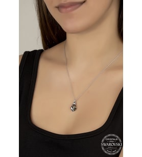 Union Swarovski Crystal Kadın Green Çam Gümüş Kolye