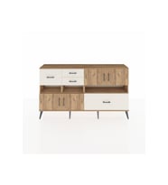 Arges Konsol 5 Raflı 4 Çekmeceli 4 Kapaklı 176x30x99 Çam-Çam/Aytaşı