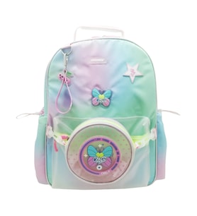 CHIMOLA BUTTERFLY YEŞİL-PEMBE SIRT ÇANTASI 17" (K)