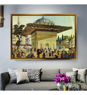 Altın Çerçeveli dekoratif tablo l854 (Gold)