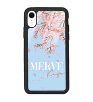 iPhone XR Uyumlu Dökülen Sakura Tasarımlı Glossy Telefon Kılıfı