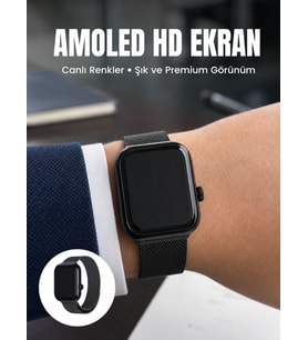 Bluetooth Görüşmeli Dokunmatik Akıllı Saat 3 Farklı Kordon Seçeneği