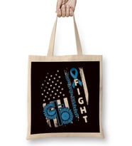 US America Flag Child Abuse Prevention Month April Awareness Bez Çanta Uzun Saplı