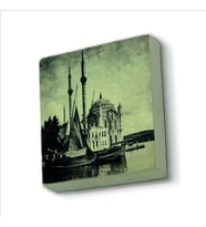Ortaköy Camii (Fotoğraf, 1920’ler) Baskılı Doğaltaş  Magnet(KRT-037)