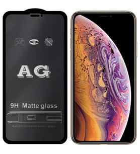 ALLY iPhone 11 Pro 5.8inç Full Glue Matte Tempered Cam  Ekran Koruyucu iPhone XS /  - ETC1344-5188 (Siyah)