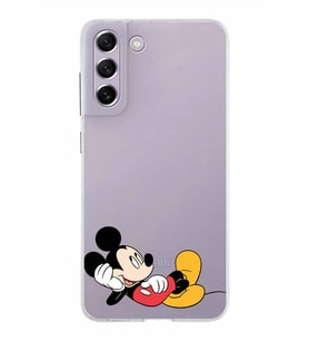 Samsung Galaxy S21 FE Kapak Mickey Mouse Tasarımlı Şeffaf Silikon Kılıf
