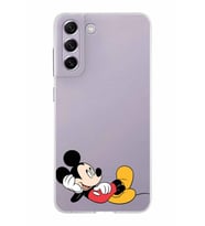 Samsung Galaxy S21 FE Kapak Mickey Mouse Tasarımlı Şeffaf Silikon Kılıf