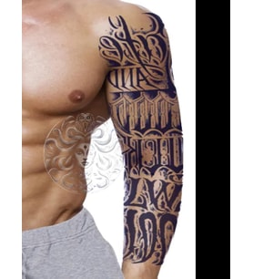 GZQB-012 YARI KALICI GOOD LUCK YAZILI KOL DÖVMESİ-TATTO