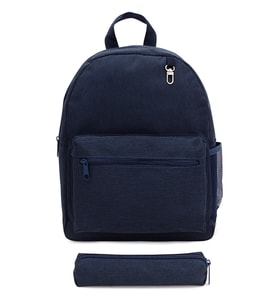 Koyu Denim Kalemlikli 0-8 Yaş Çocuk Sırt Çantası, Anaokulu-Kreş Sırt Çantası (Kot Mavisi)