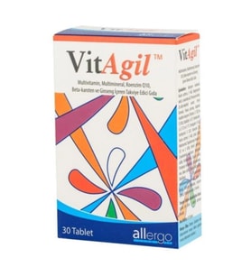 Vitagil Multivitamin Mineral COQ10 Beta Karoten Ginseng 30 Tablet