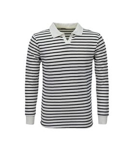 Erkek Spor Çizgili Mevsimlik Triko Polo Yaka Kazak BGL-ST03930