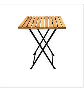 Katlanır Metal Ayaklı Masa Bahçe Kamp Piknik Masası Bistro Masa 60x60x75