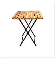 Katlanır Metal Ayaklı Masa Bahçe Kamp Piknik Masası Bistro Masa 60x60x75