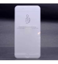 Apple iPhone 6 Plus Uyumlu Zore Kenarları Kırılmaya Dayanıklı Cam Ekran Koruyucu (Beyaz)