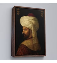 Çerçeveli Fatih Sultan Mehmed Han Tablosu (Siyah)