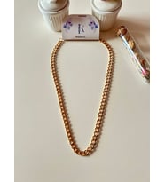 İpekish Unisex Kalın Gold Zincir Kolye – Modern & Şık Tasarımı (Gold 2)