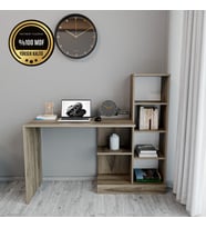 MAYSA Çalışma Masası raflı kapaksız (Ceviz)