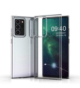 Galaxy Note 20 Ultra Kılıf Şeffaf İnce ve Esnek Süper Silikon (Renksiz)