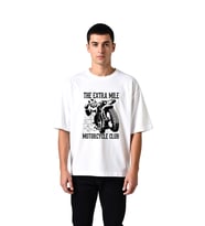 Erkek Oversize Motosiklet Kulübü Baskılı Tişört Retro Grafik Vintage Stil Rahat Kesim Günlük Modern
