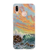 Huawei P20 Lite Uyumlu Baskılı Yumuşak Silikon Şeffaf Telefon Kılıfı