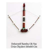 Dekoratif Bambu Ok Ve Yay Seti - 110x60 cm