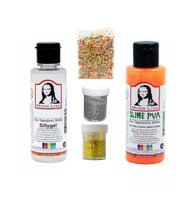 Slime Seti Fosforlu Turuncu Renk 70 ML Renkli Slaym Südor Sılaym Seti 70 ML Slime Borax