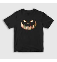 Presmono Unisex Çocuk Siyah Smile Halloween Cadılar Bayramı T-Shirt 500862tt