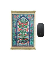 Bursa İpek Beyaz Dekoratif Küçük Halı Mousepad