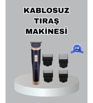 Çelik Bıçaklı Unisex Şarjlı Tıraş Makinesi – Sessiz Motor, Kablosuz ve Ayarlanabilir