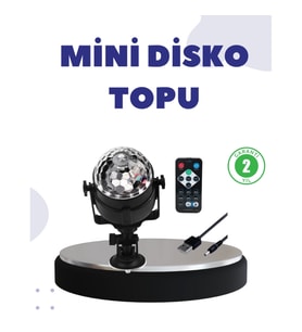 Mey İthalat® Ses Duyarlı Mini Disko Küre Lamba