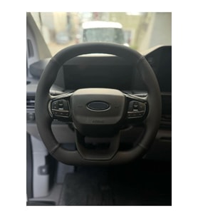 DİKİŞLİ DİREKSİYON KILIFI SİYAH DERİ SİYAH DİKİŞLİ F CUSTOM İÇİN