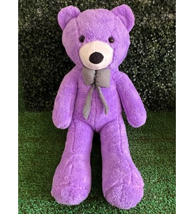 Sevgiliye Romantik Hediye 80cm Mor Peluş Ayıcık