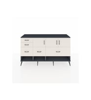 Kronos Konsol 3 Raflı 5 Çekmeceli 3 Kapaklı 176x59x99 Antrasit-Aytaşı