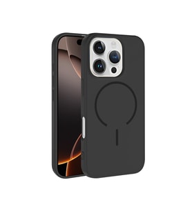 Apple iPhone 16 Pro Max Uyumlu Kılıf M-safe Şarj Özellikli Zore Meta Kapak (Siyah)