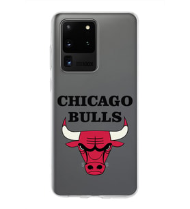 Samsung Galaxy S20 Ultra Kapak Chicago Bulls Tasarımlı Şeffaf Silikon Kılıf