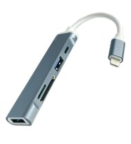Ally S-503 5in1 Lightning to USB + SD Kart Hub Adaptör Çevirici Dönüştürücü-(5775)