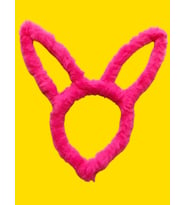Peluş Tavşan Taç (Kırmızı)
