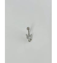 Kalp Detaylı Göbek Piercing