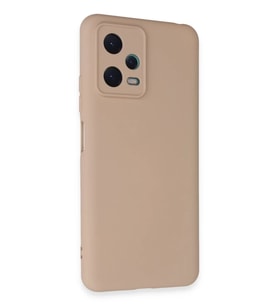 Newface Xiaomi Redmi Note 12 5G Kılıf Nano içi Kadife Silikon - Pudra